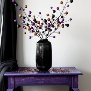 Orange Black and Purple Glitter Pick Halloween Pick Spray Stem Holiday Crafts